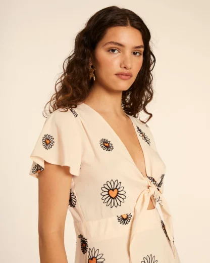 VESTIDO BORDADO MARGARITA - Imagen 3