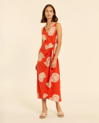 VESTIDO MIDI CARACOLAS