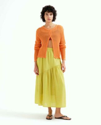 FALDA SATINADA VERDE