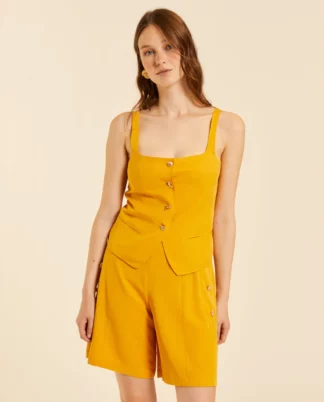 TOP CHALECO AMARILLO