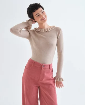 JERSEY VOLANTES BEIGE