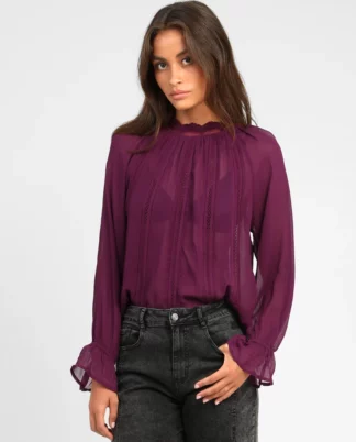 BLUSA SALOUNA BERENJENA